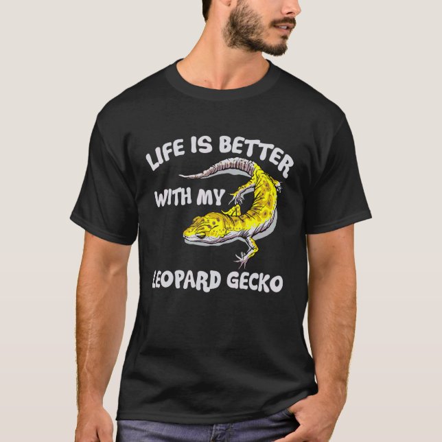 With My Leopard Gecko Reptile T-Shirt (Vorderseite)