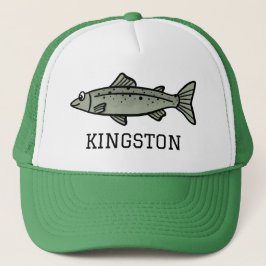 With Name Fishing Gear Fish Angler Hiking Camping Truckerkappe