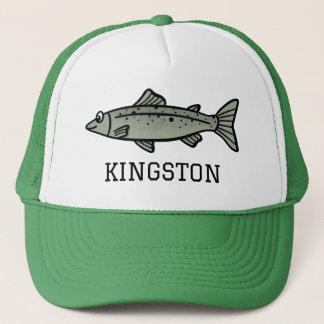 With Name Fishing Gear Fish Angler Hiking Camping Truckerkappe