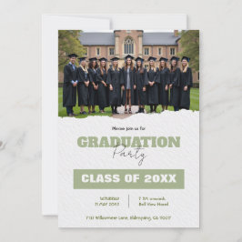 With QR code Class Year Photo Grad Party Invite Einladung