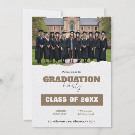 🎓With QR code Class Year Photo Grad Party Invite Einladung
