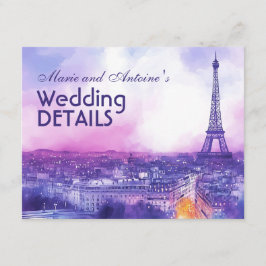 With QR code wedding details Begleitkarte