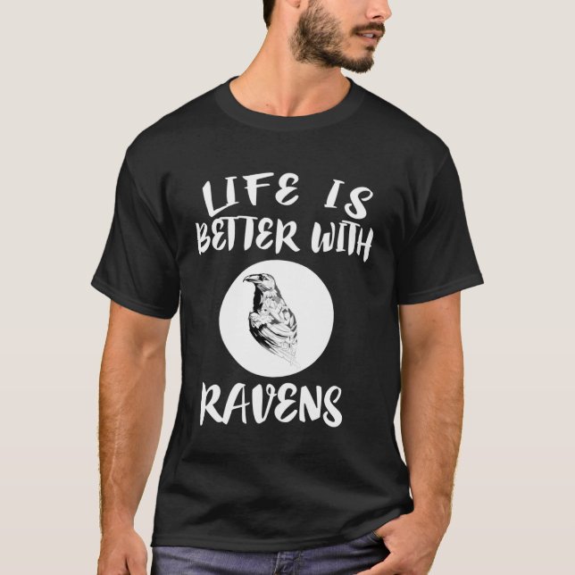 With Ravens Birds Animal T-Shirt (Vorderseite)