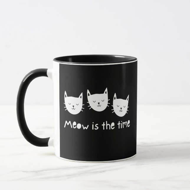 With te quote "Meow is the time" Tasse (Links)