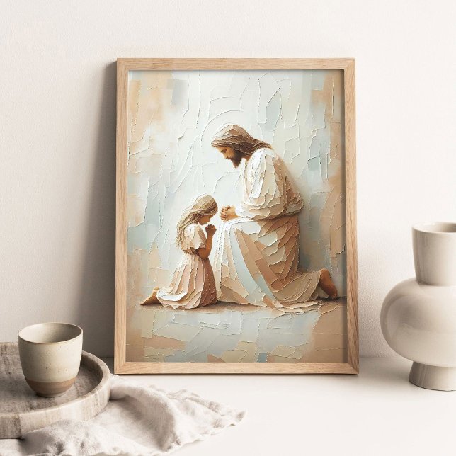 With You in Prayer Modern Christian Art, Jesus and Poster (Von Creator hochgeladen)
