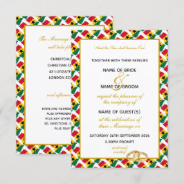 WITHDRAWN Elegant GHANA mit Gold Script Wedding Einladung