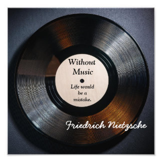 Without Music - Nietzsche quote - art print Fotodruck