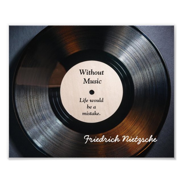 Without Music - Nietzsche quote - art print Fotodruck (Vorne)