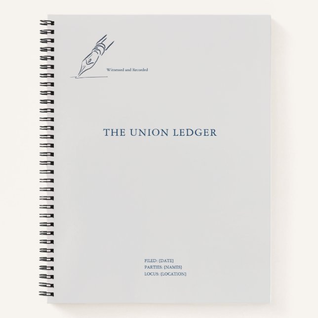 Witness pen- Minimalist Marriage Union Notebook Notizbuch (Vorderseite)