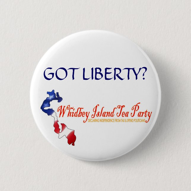 witp Logo, GOT FREIHEIT? Knopf Button (Vorderseite)