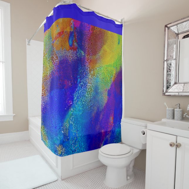 Witterungsfarbe Duschvorhang (Beispiel)