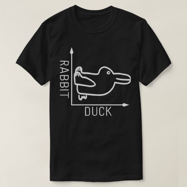 Wittgenstein Rabbit Duck Illusion 2 T-Shirt (Design vorne)