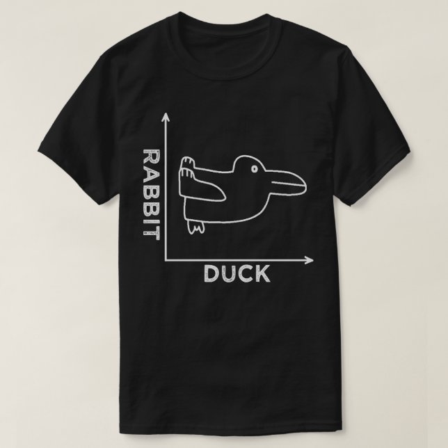 Wittgenstein Rabbit Duck Illusion T-Shirt (Design vorne)