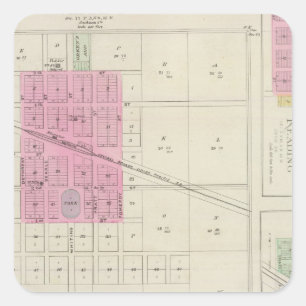 Wittling, Reading, Olpe, Bitler, Plymouth, Kansas Quadratischer Aufkleber