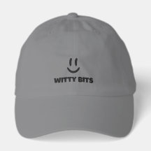 Witty Bits Charcoal Black Smiling Face Logo