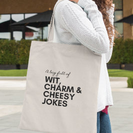 Witty Charm Spaß Cheesy Jokes Funny Cooles Geschen Tragetasche