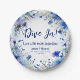 💍 Witty Cornflowers und Lavender Elegance Pappteller