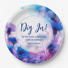 💍 Witty Cornflowers und Lavender Elegance Pappteller