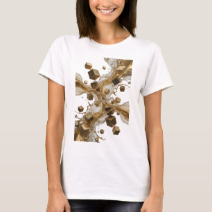 Witty Gold ABSTRACT ART Tragbare Kunst T-Shirt