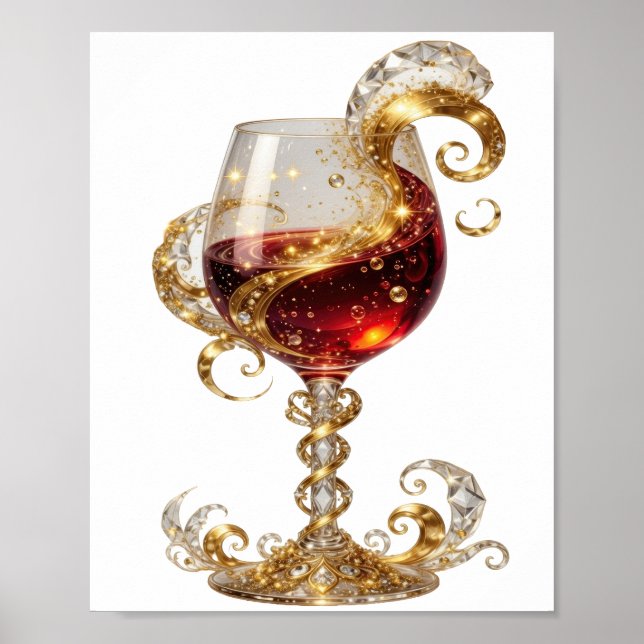 Witty Gold ABSTRACTE KUNST Poster (Vorne)