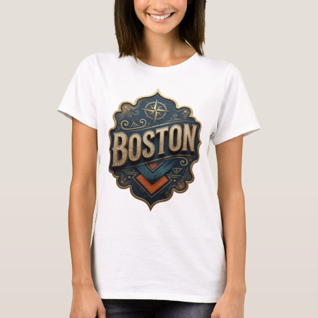 Witty Gold BOSTON Custom T-Shirt (Vorderseite)