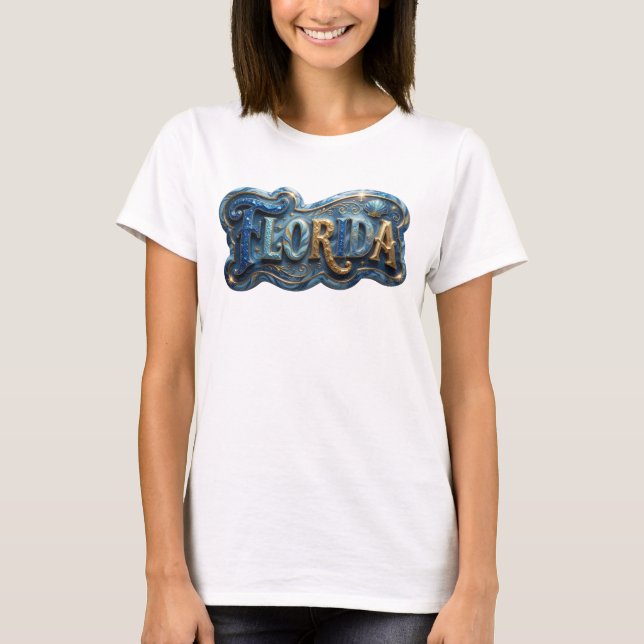 Witty Gold FLORIDA Slogan T-Shirt (Vorderseite)