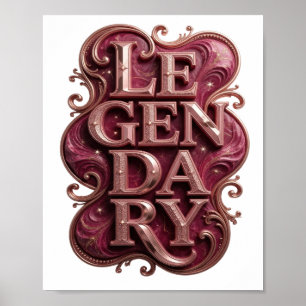 Witty Gold LEGENDÄR Modernes Design Poster