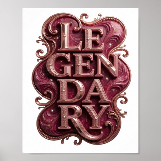 Witty Gold LEGENDÄR Modernes Design Poster (Vorne)