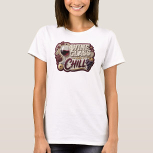 Witty Gold WINE GLAS UND CHILL Grafik-T-Shirt T-Shirt