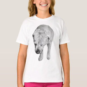 Witty Head-Down-Labrador, Holiday Glow T-Shirt