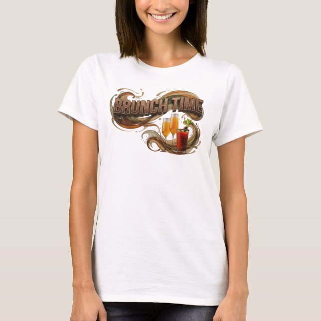 Witty Orange BRUNCH TIME Grafik T-Shirt (Vorderseite)
