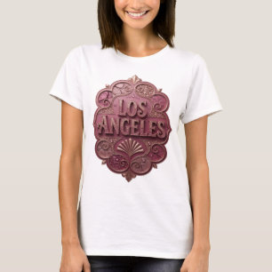 Witty Pink LOS ANGELES Custom-T-Shirt T-Shirt