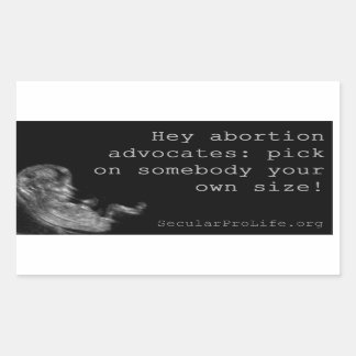 Witty-Pro-Life-Aufkleber Rechteckiger Aufkleber