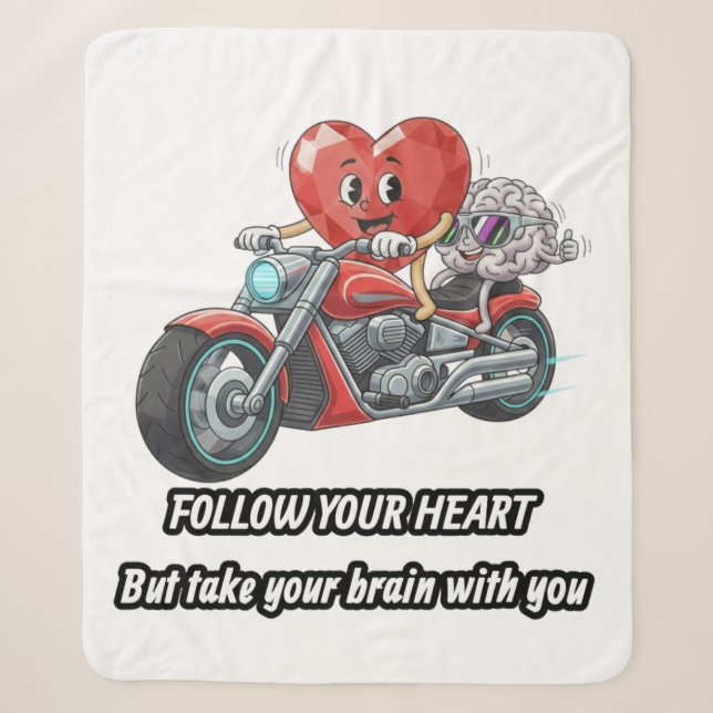 witty relationship quote gift heart riding bike sherpadecke (Vorderseite)