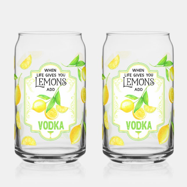 Witty 'When Life Gives You Lemons, Add Vodka'  Dosenglas (Links)