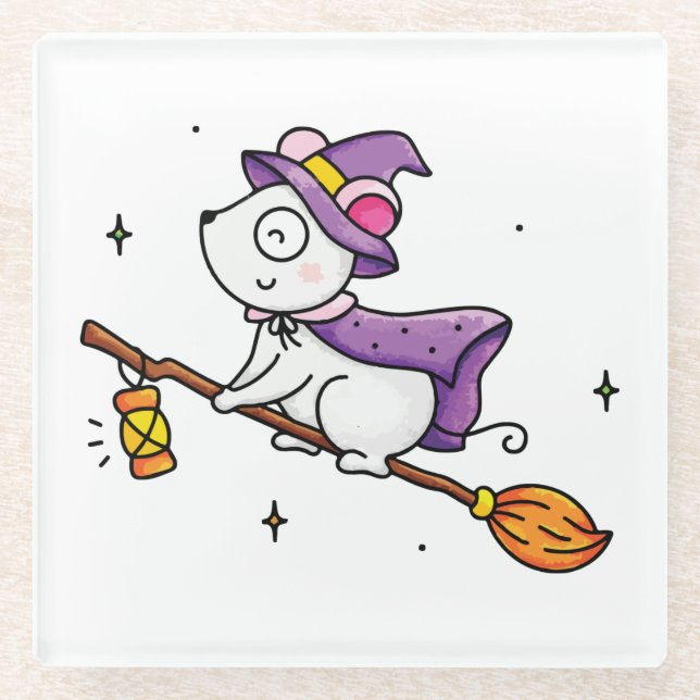 Wittzstunde Glasuntersetzer (Vorderseite)