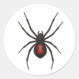 Witwenwarnung: Schwarze Witwenspinne Runder Aufkleber