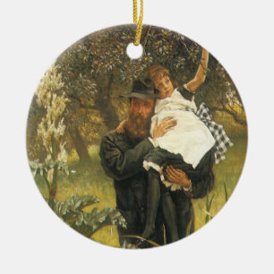 Witwer von Tissot, Vintage-Viktorianisches Porträt Keramik Ornament