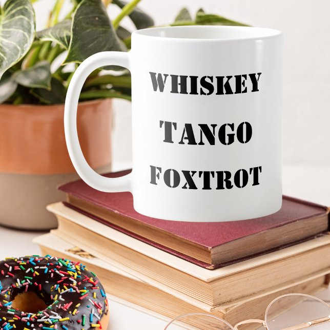 Witz, phonetisches Alphabet, Militär, Luftfahrt Kaffeetasse (Von Creator hochgeladen)