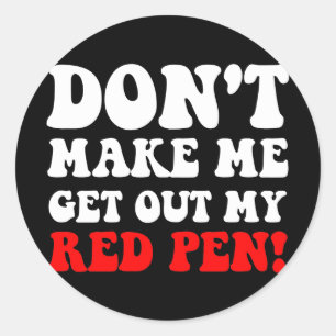 Witzelehrer Runder Aufkleber