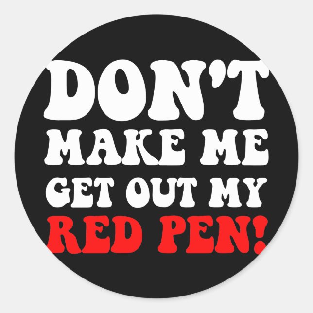 Witzelehrer Runder Aufkleber (Vorderseite)