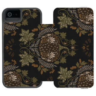 Witzen Vine Folklore Halloween Kürbismuster Incipio Watson™ iPhone 5 Geldbörsen Hülle