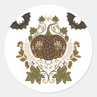 Witzen Vine Halloween Pumpkin Design Runder Aufkleber