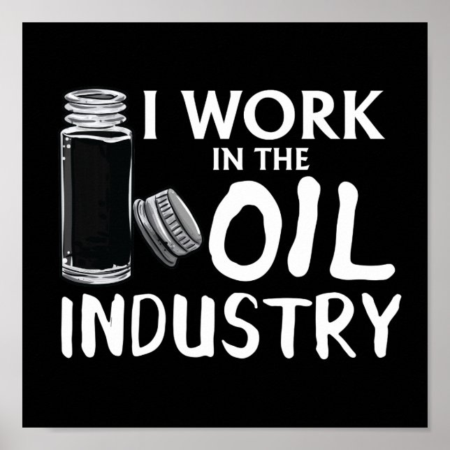 Witzig arbeite ich in der ätherischen Ölindustrie Poster (Vorne)