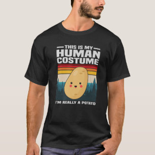 Witzig Das ist mein menschliches Kostüm, ich bin w T-Shirt