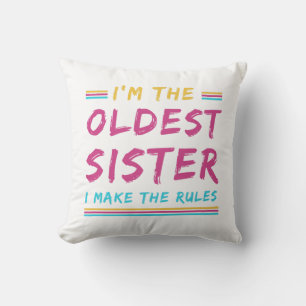 Witzig, dass ich die älteste Schwester bin, die ic Kissen