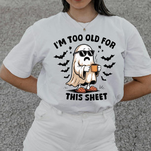 Witzig "Ich bin zu alt für dieses Blatt" Halloween Tri-Blend Shirt