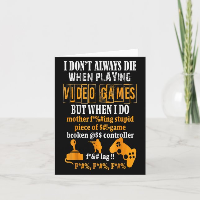 Witzig ich Die nicht immer in Videospielen, aber w Karte (Vorderseite)