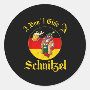 Witzig ich gebe keinen Schnitzel Wurst Männer Runder Aufkleber