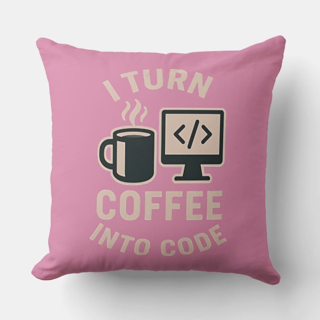 Witzig ich mache Kaffee in Code Kissen (Vorderseite)